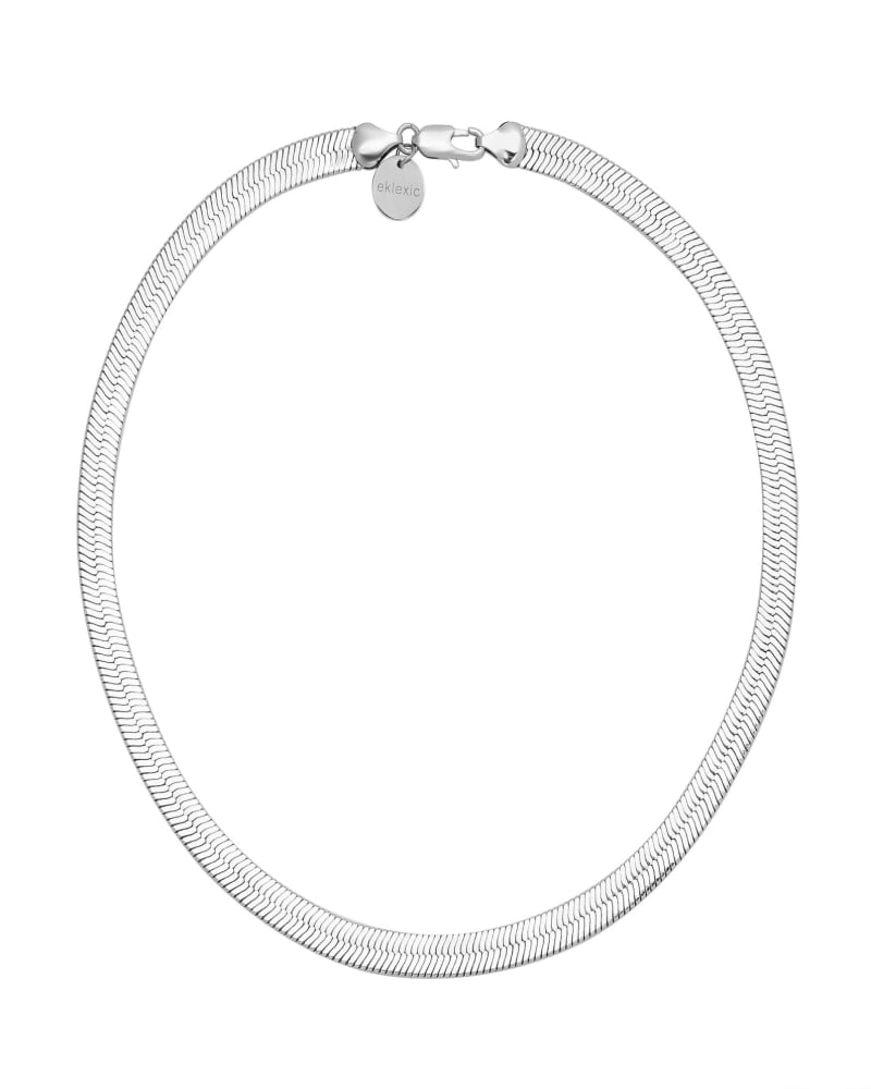 Front of a size 8" 3mm Viper Chain Bracelet 8" Silver in Gold by Eklexic. | dia_product_style_image_id:285631